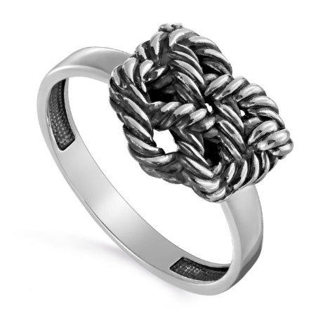 Кольцо из серебра «Узел»