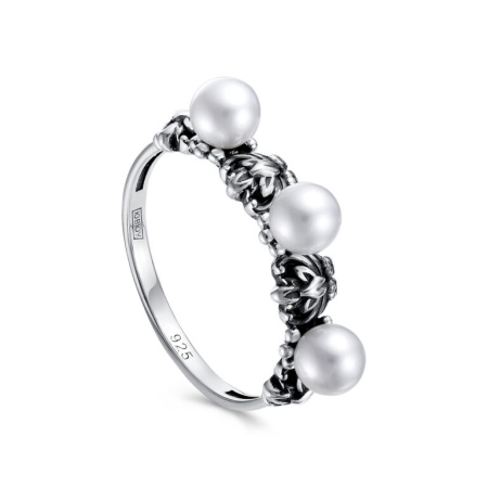 Кольцо из серебра с жемчугом