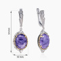 Серебряные серьги «Пурпурная Галактика» с чароитом
