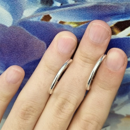 Серебряные серьги конго 2 см