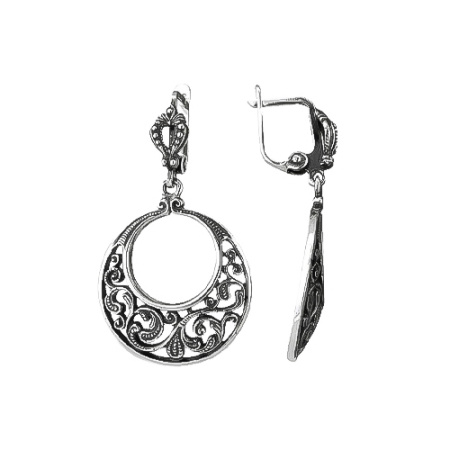Серьги из серебра «Орнамент»
