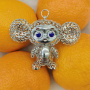 Елочная игрушка из серебра «Ушастик»