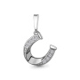 Серебряная подвеска с фианитом «Подкова»