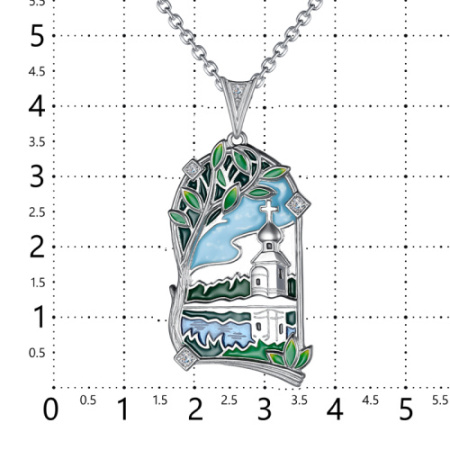 Подвеска из серебра с эмалью «Русь - Умиротворение»
