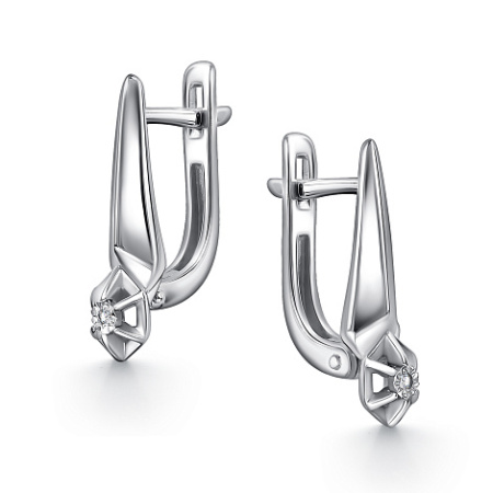 Серьги из серебра с бриллиантами
