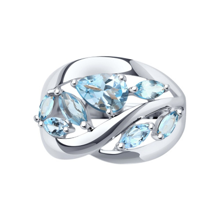 Серебряное кольцо с топазами