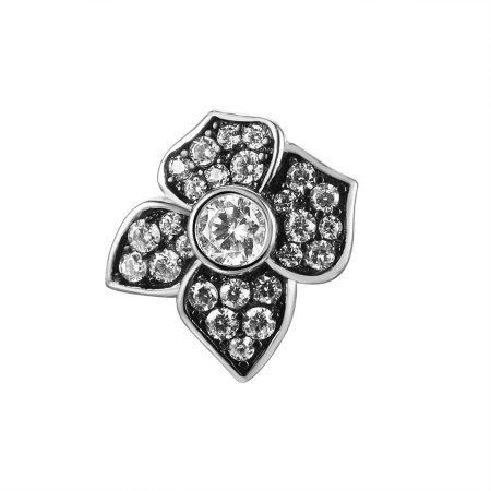 Подвеска из серебра с фианитами «Цветок»