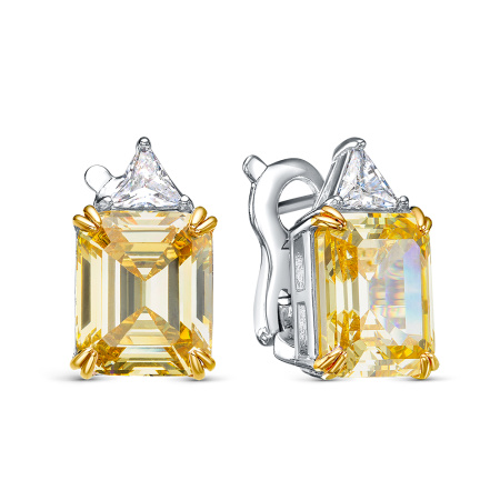 Серебряные серьги с фианитом