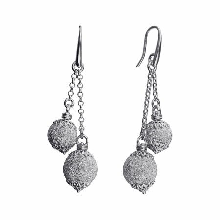 Серьги из серебра «Шары»