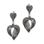 Серьги из серебра с марказитами