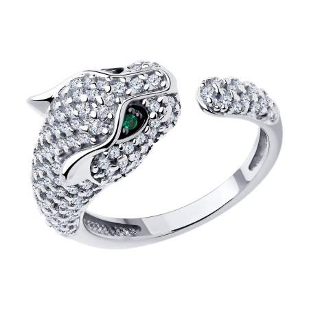 Серебряное кольцо с фианитами