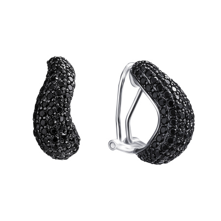 Серьги из серебра с шпинелью