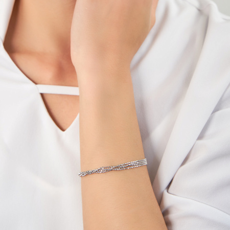 Серебряный браслет «Шарики»