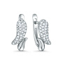 Серьги из серебра с фианитами
