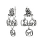 Серебряные серьги «Три-котаж»