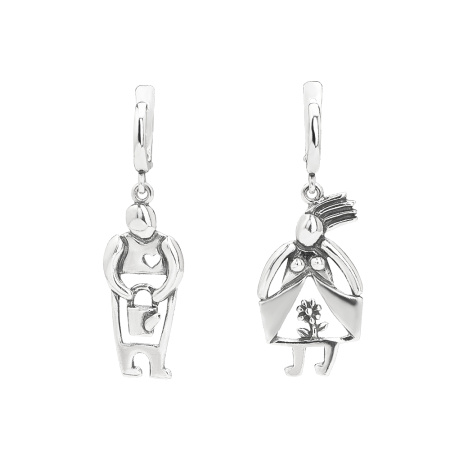 Серьги из серебра «Дачники»