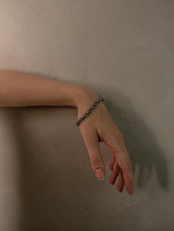 Серебряный браслет «Королевская роза»