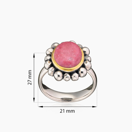 Серебряное кольцо с камнем тулит