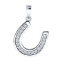 Серебряная подвеска с фианитами «Подкова на удачу»