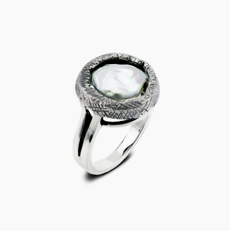 Кольцо из серебра «Жемчужный клад»