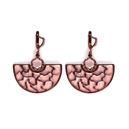 Серебряные серьги с витражной эмалью