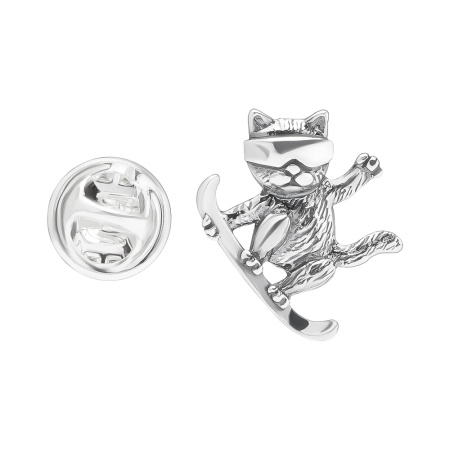 Значок из серебра «Сноубординг»