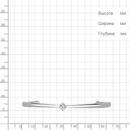 Браслет из серебра с фианитами