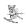Подвеска из серебра «Лыжник»