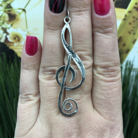 Серебряный кулон «Скрипичный ключ»