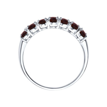 Серебряное кольцо с гранатом