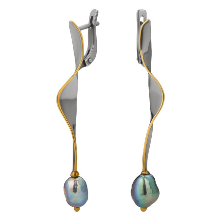 Серьги из серебра с жемчугом