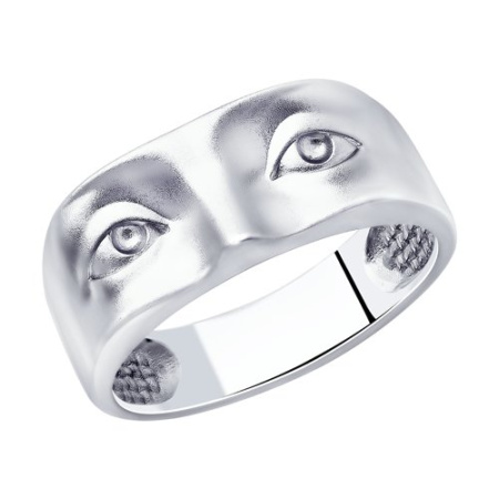 Кольцо «Лицо» из серебра