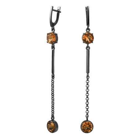 Серебряные серьги с фианитами