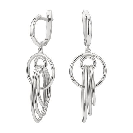 Серьги из серебра «Кольца»