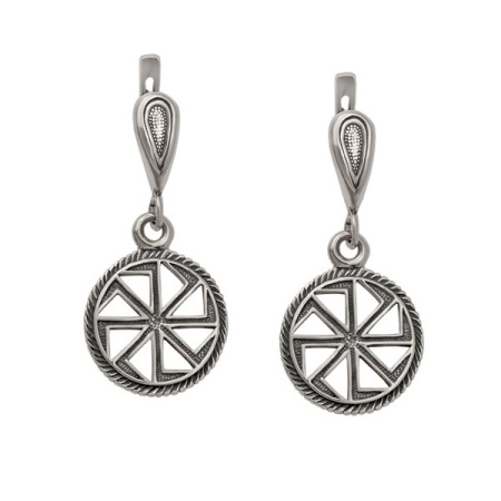 Серебряные серьги «Колядник»