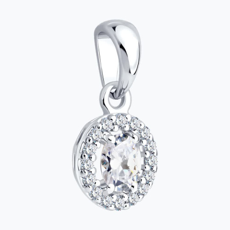 Серебряная подвеска с бриллиантами