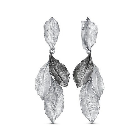 Серебряные серьги «Перья»