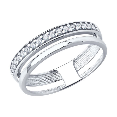 Серебряное кольцо с фианитами