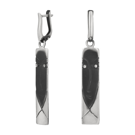 Серьги из серебра «Лица»