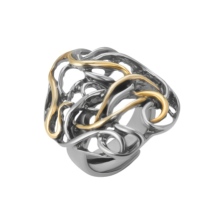 Серебряное кольцо с позолотой