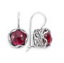 Серьги из серебра с гранатом