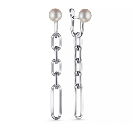 Серьги из серебра с жемчугом