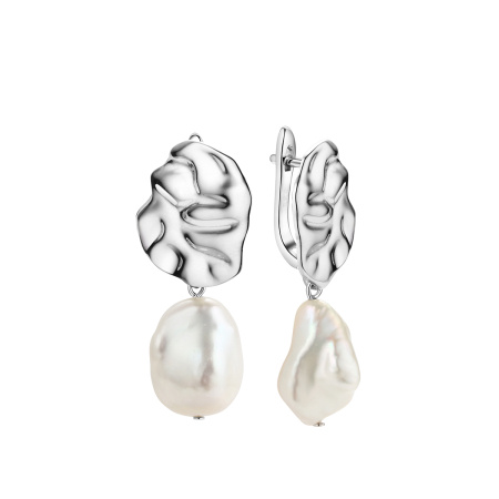Серебряные серьги с барочным жемчугом