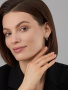 Серьги из серебра с позолотой и бриллиантами