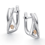 Серьги из серебра с бриллиантами
