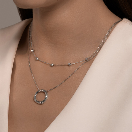 Серебряное колье