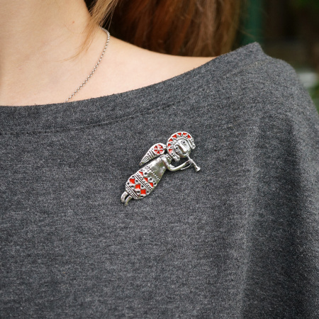 Брошь «Ангел» с эмалью