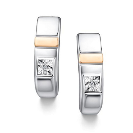 Серьги из серебра с бриллиантами