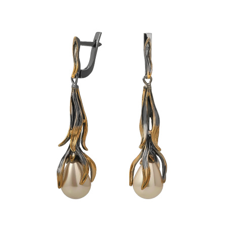 Серьги из серебра «Ар-нуво весна»