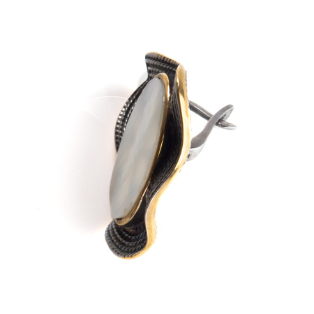 Серебряные серьги с позолотой